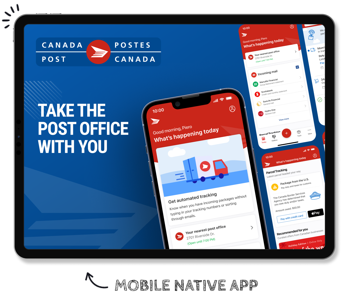 Canada Post mobile app preview