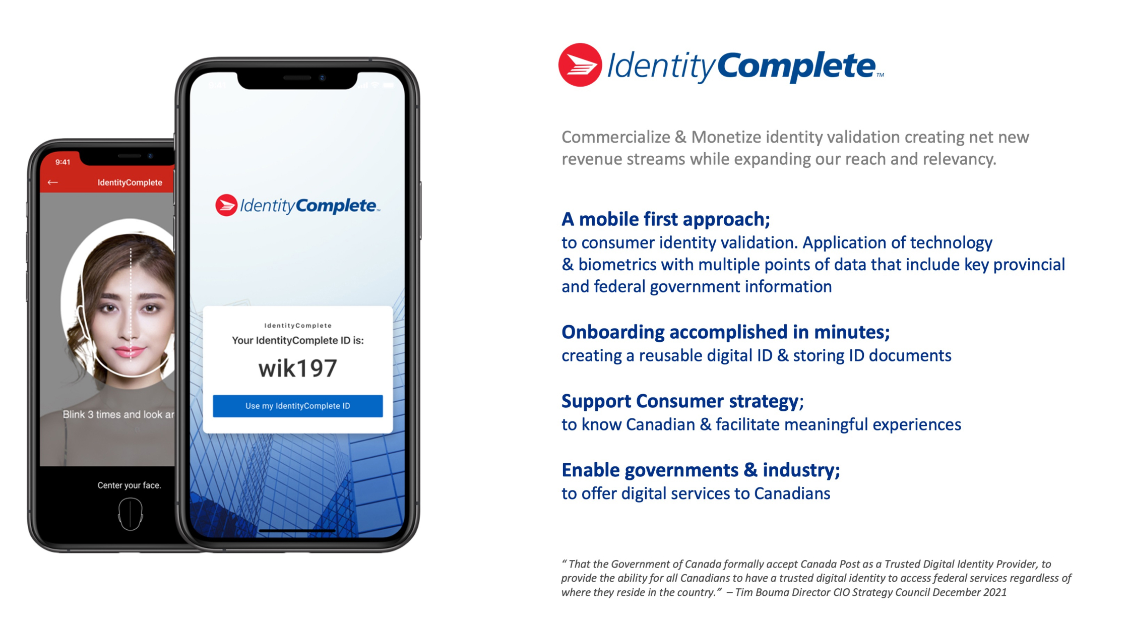 Canada Post ID Complete challenge
