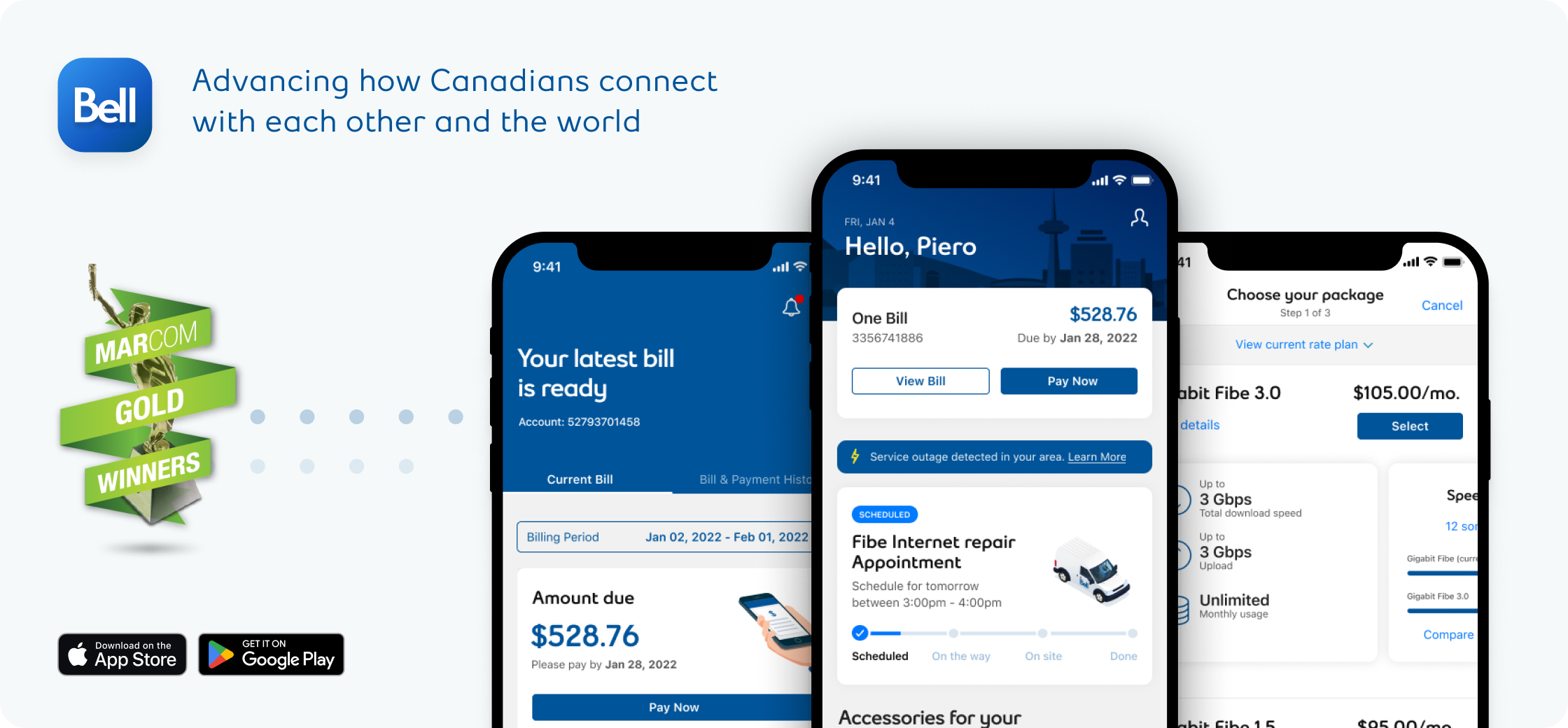 My Bell Mobile App - AI-powered telecommunications platform